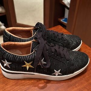 Gentle Souls Stylish Black Shoes with Star Accents